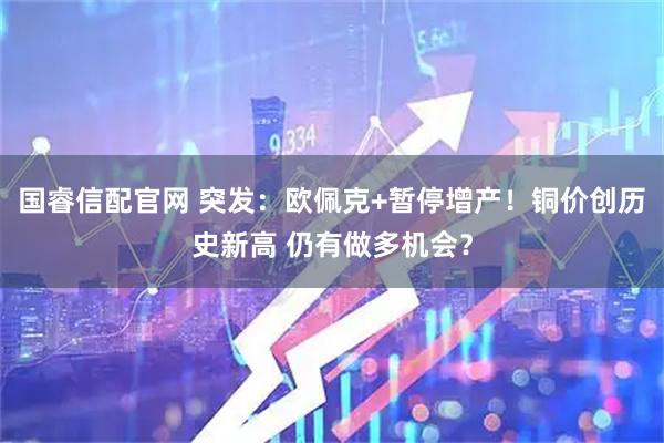 国睿信配官网 突发：欧佩克+暂停增产！铜价创历史新高 仍有做多机会？